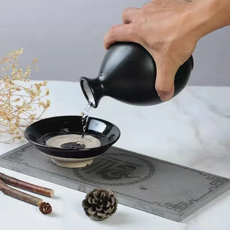 水浒传陶瓷碗仿古道具碗影视土碗菜碗扣肉碗蒸菜碗农家粗陶黑蒸碗