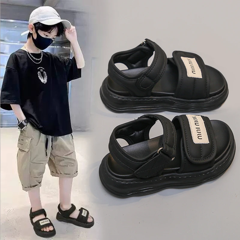 男童凉鞋中大童2025新款夏季潮防滑软底小男孩儿童沙