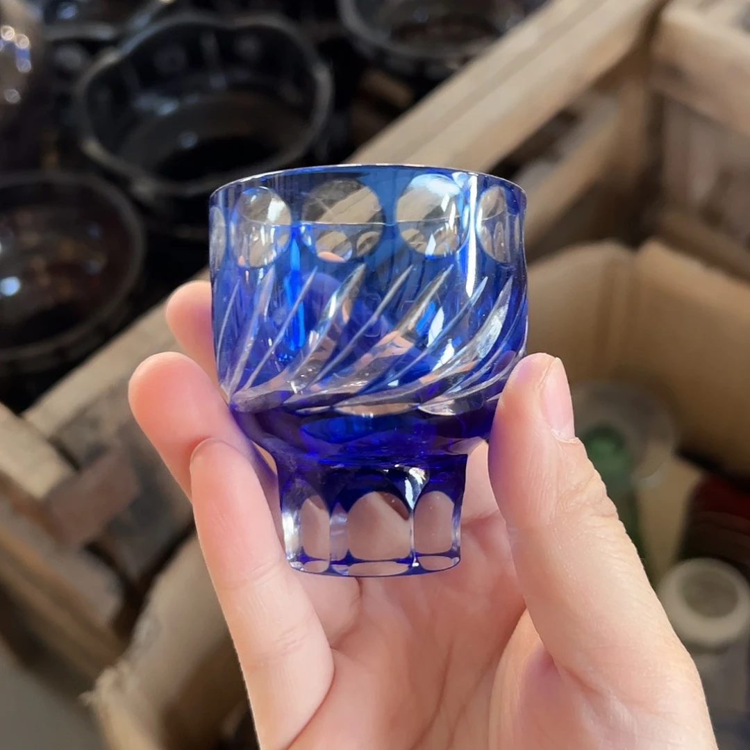 水晶玻璃平底款微瑕一个