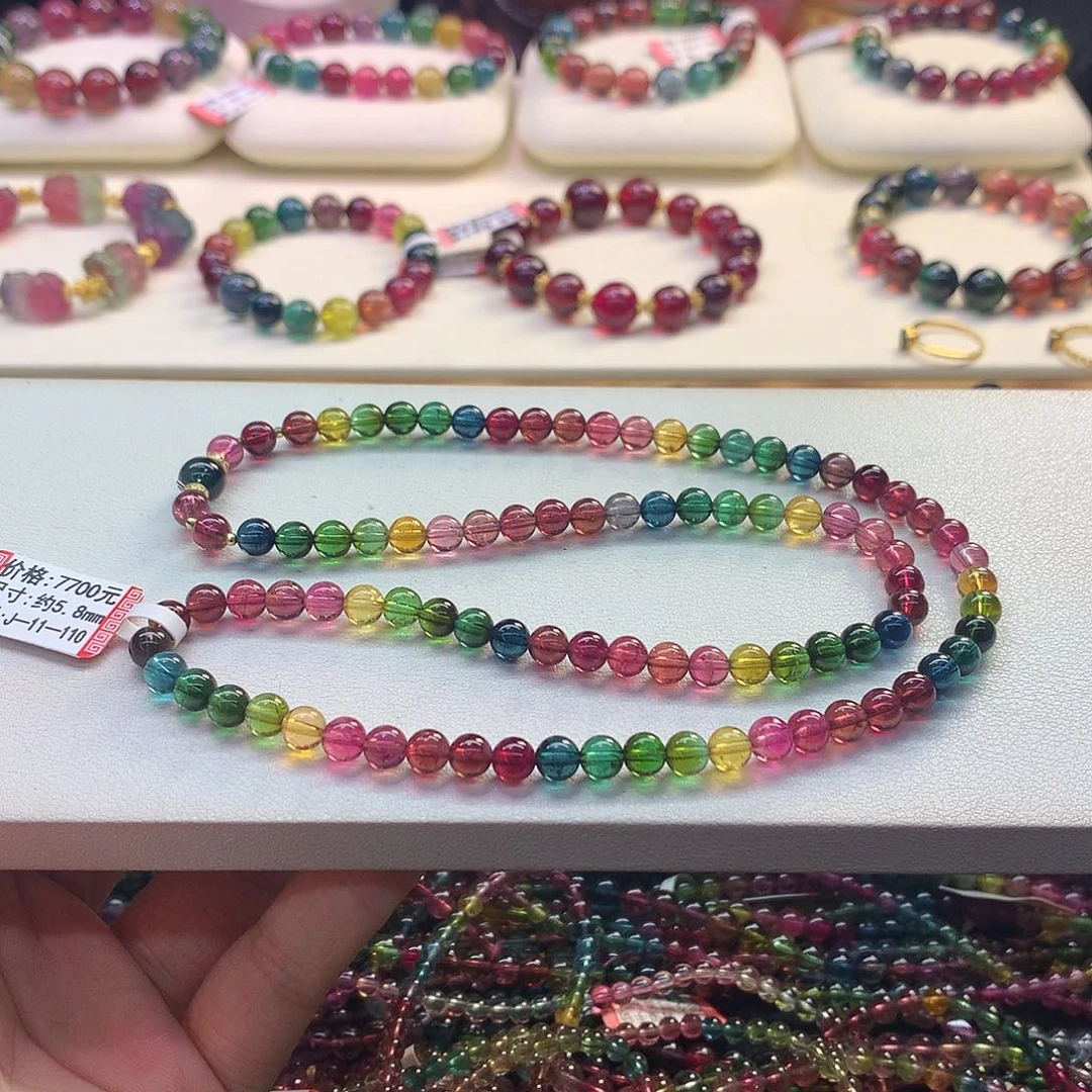 手链未镶嵌碧玺5.8/老矿色标。