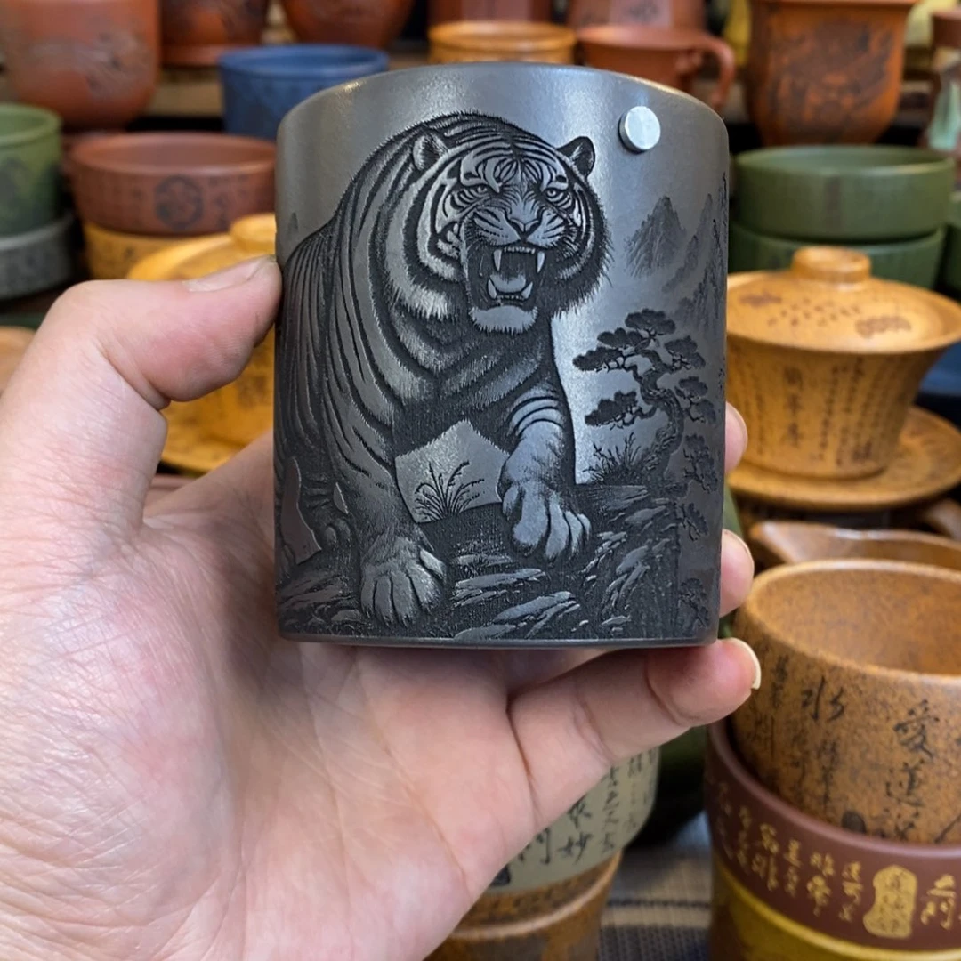 紫砂杯子宜兴全手工紫砂杯