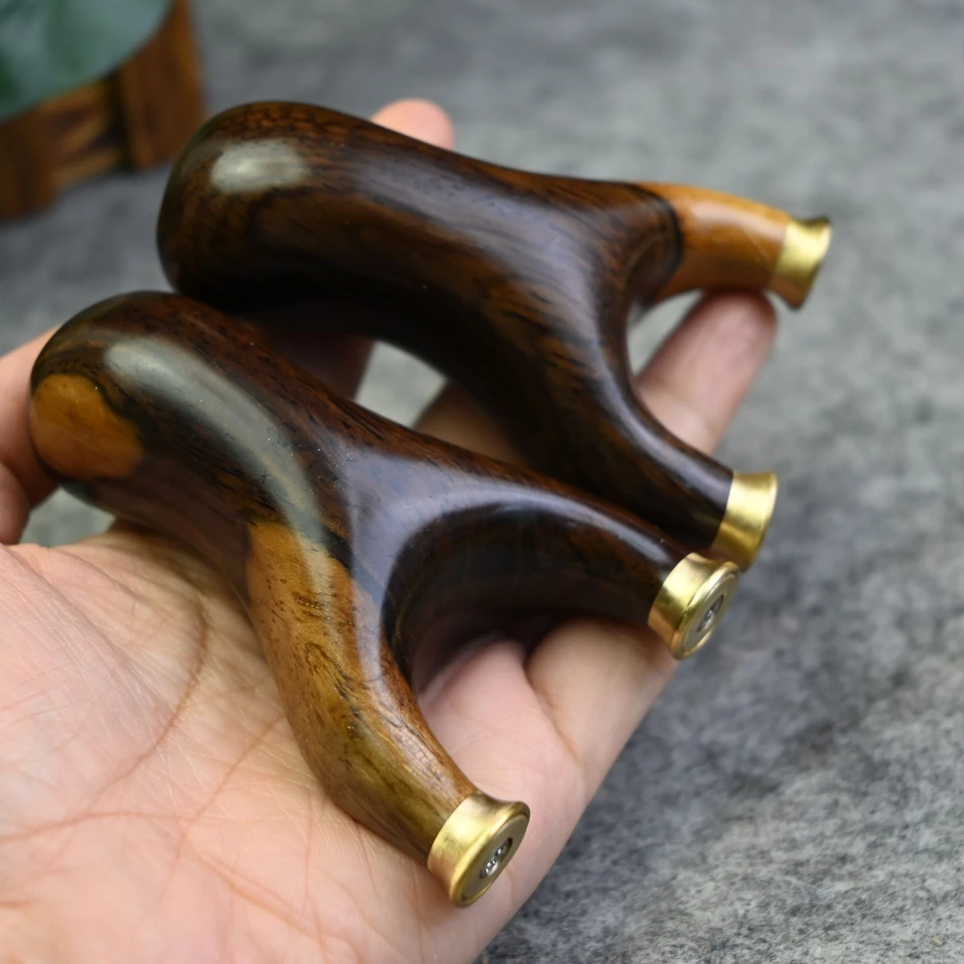 黑檀木快压白皮瑕疵随机小胖弹弓户外一把（60和70弓门两款）