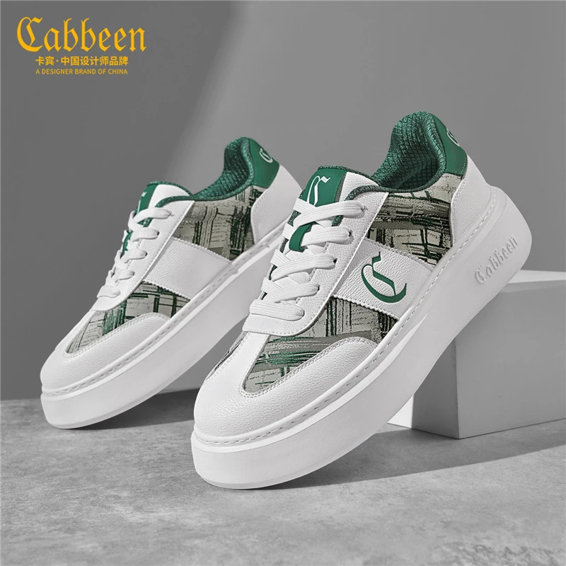 卡宾男鞋时尚高端百搭休闲男式休闲鞋低帮个性彩绘男士休闲鞋子