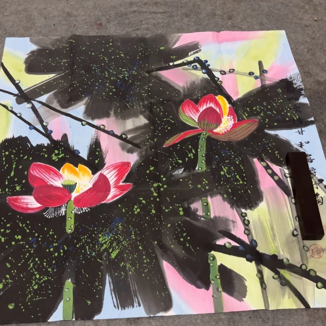 年画画作品在画图的画风