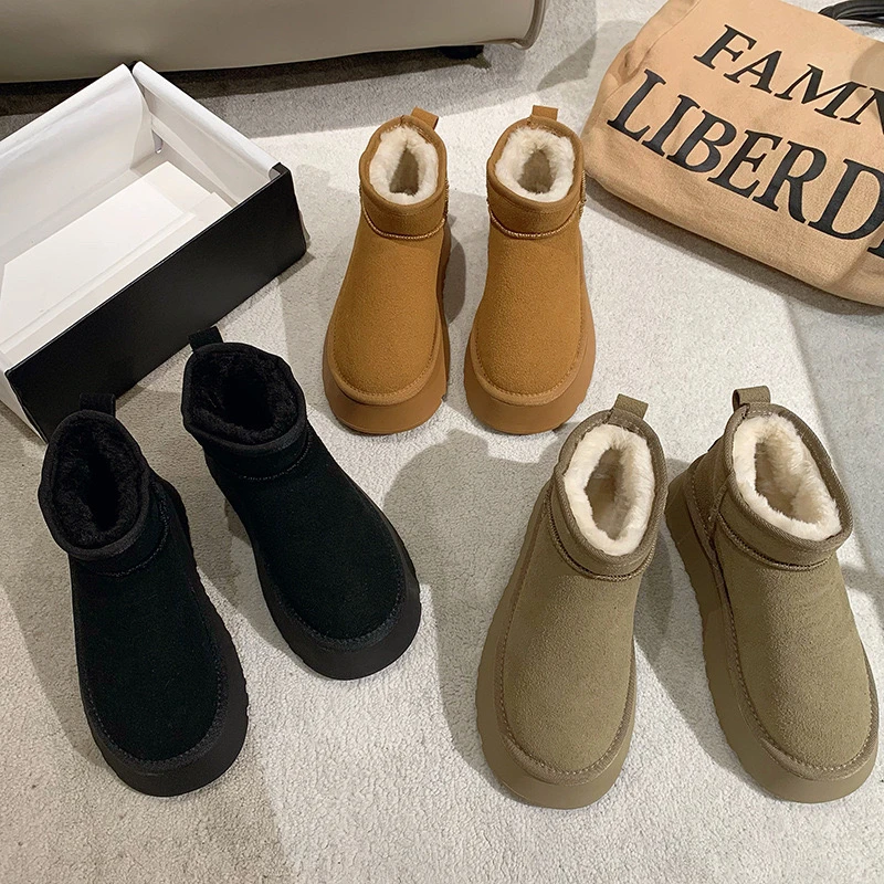 （现货）2024冬季新款加绒加厚增高百搭休闲时尚雪地靴