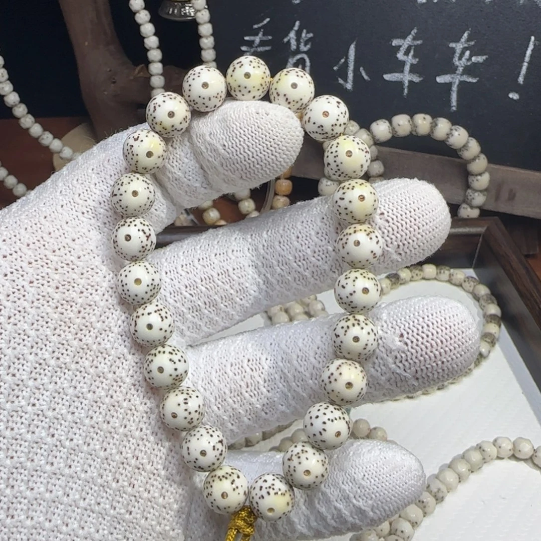 手串星月菩提9.8原白大眼镜