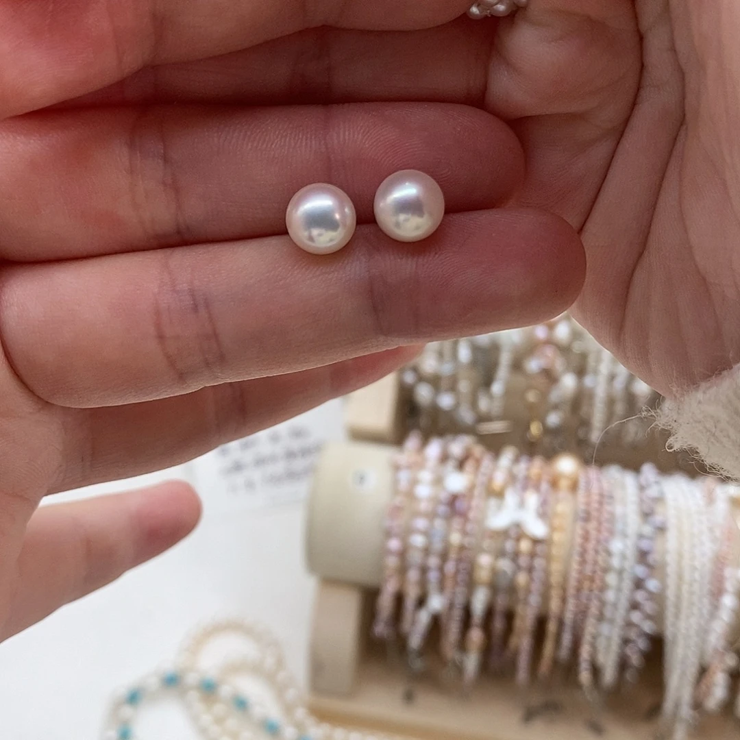 淡水珍珠银S925镶嵌手绳