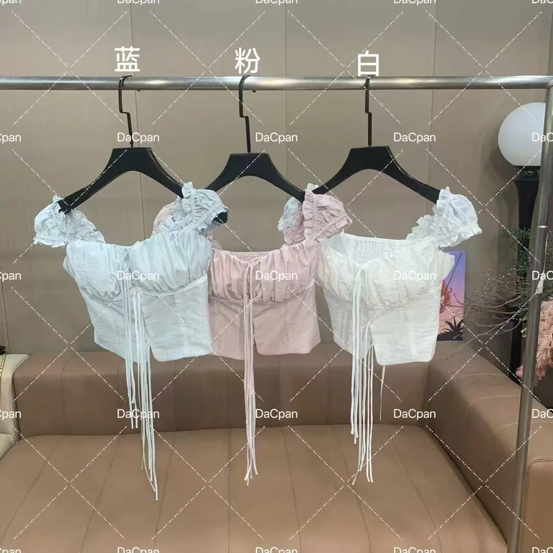DACPAN-“领家美女”方领泡泡袖打揽无袖上衣  2025/盼·YP211