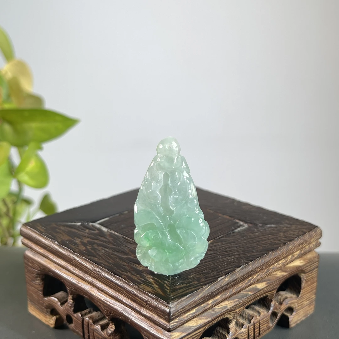 JCW30-65  天然缅甸A货翡翠  百事来财