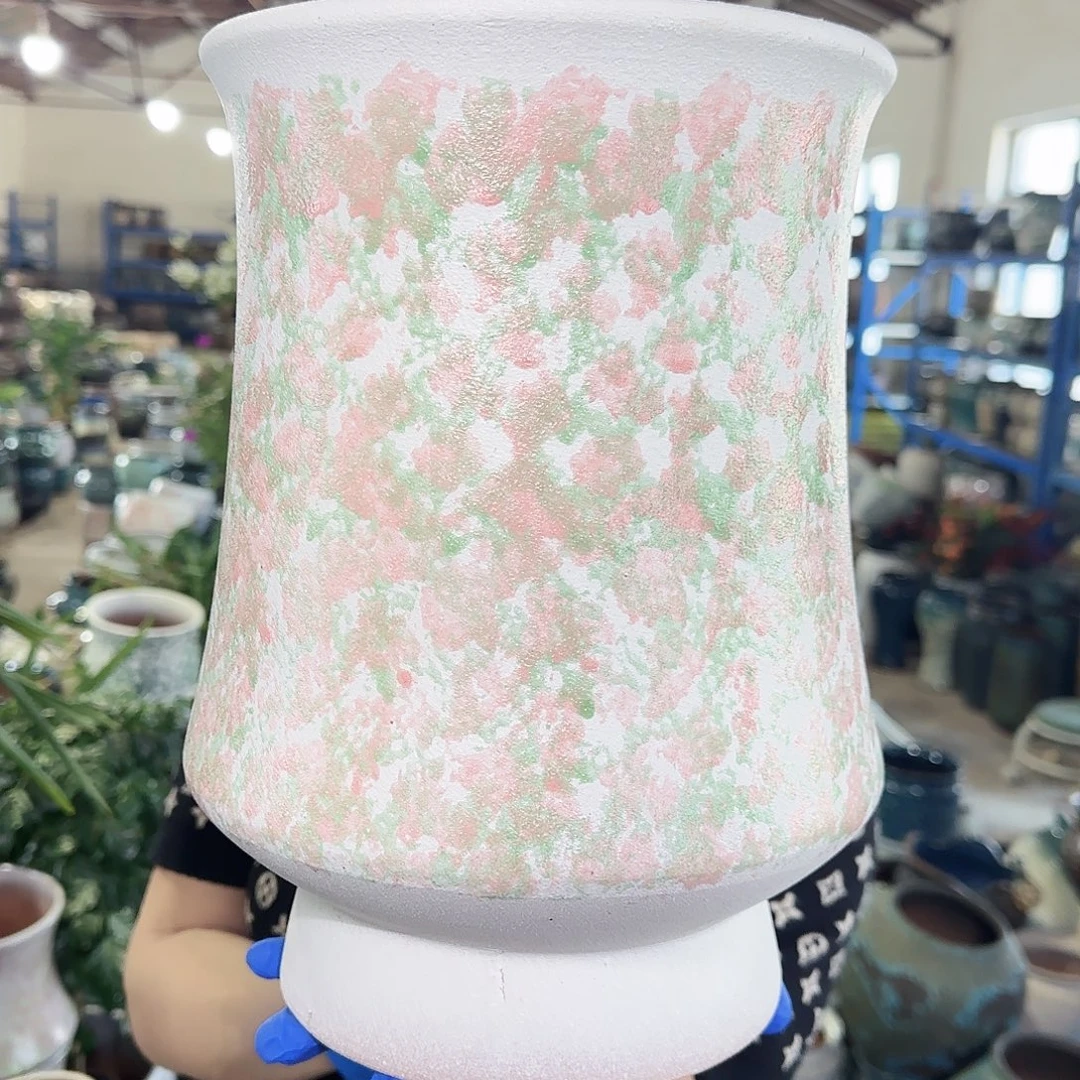 紫砂花盆高30口21