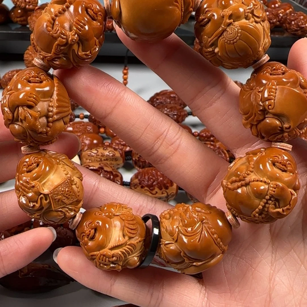 手串橄榄核油核灯笼弥勒手串