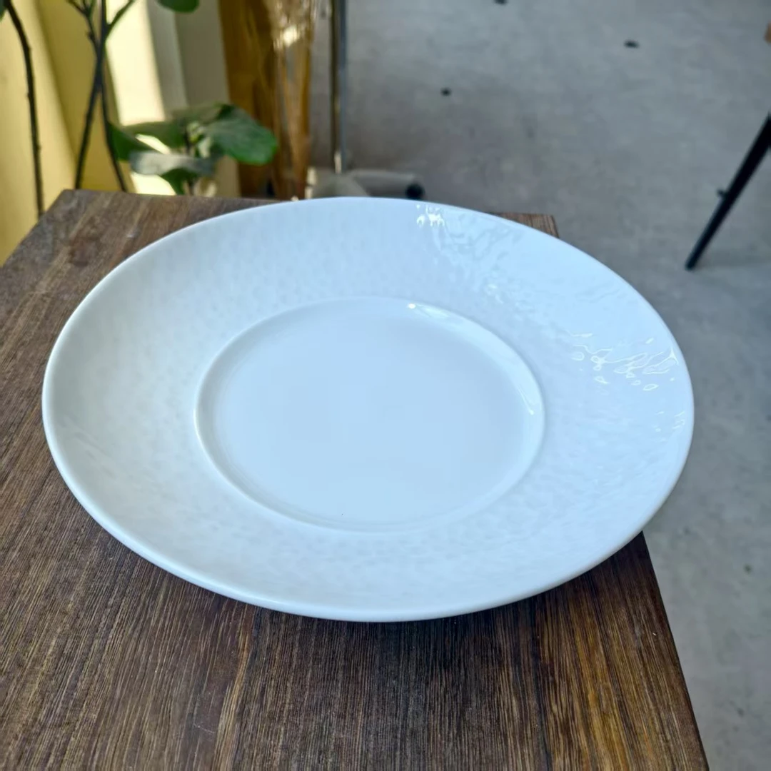 高白气泡深纹盘 23cm*4cm KLP003