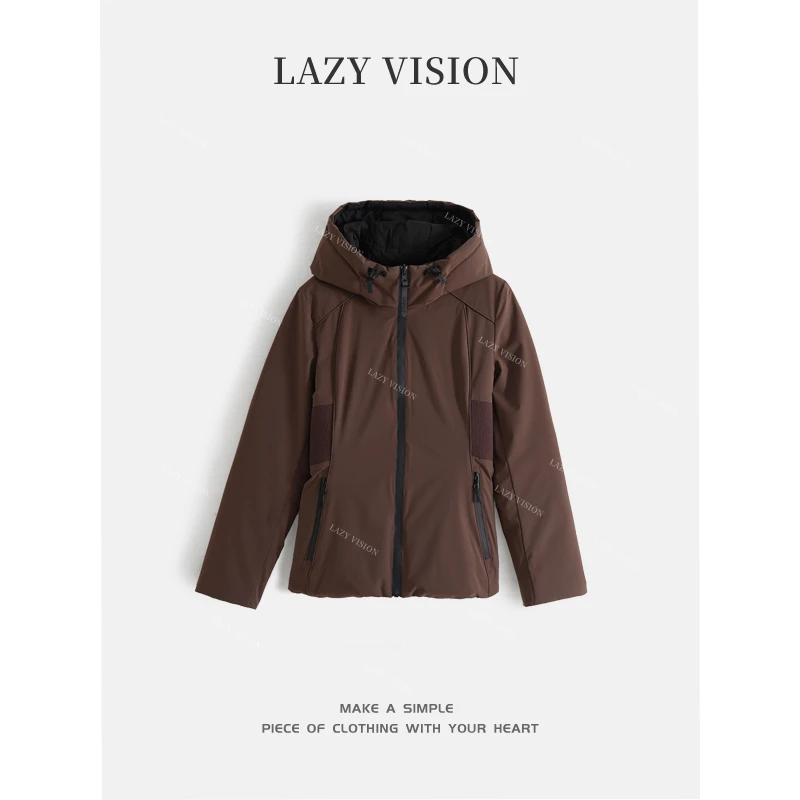LAZYVISION/90白鹅绒短款连帽羽绒服ZMD-33538