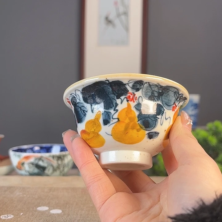 摆件西**马景德镇陶瓷茶杯多人