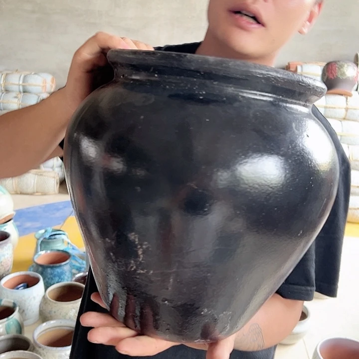 紫砂花盆高34口25