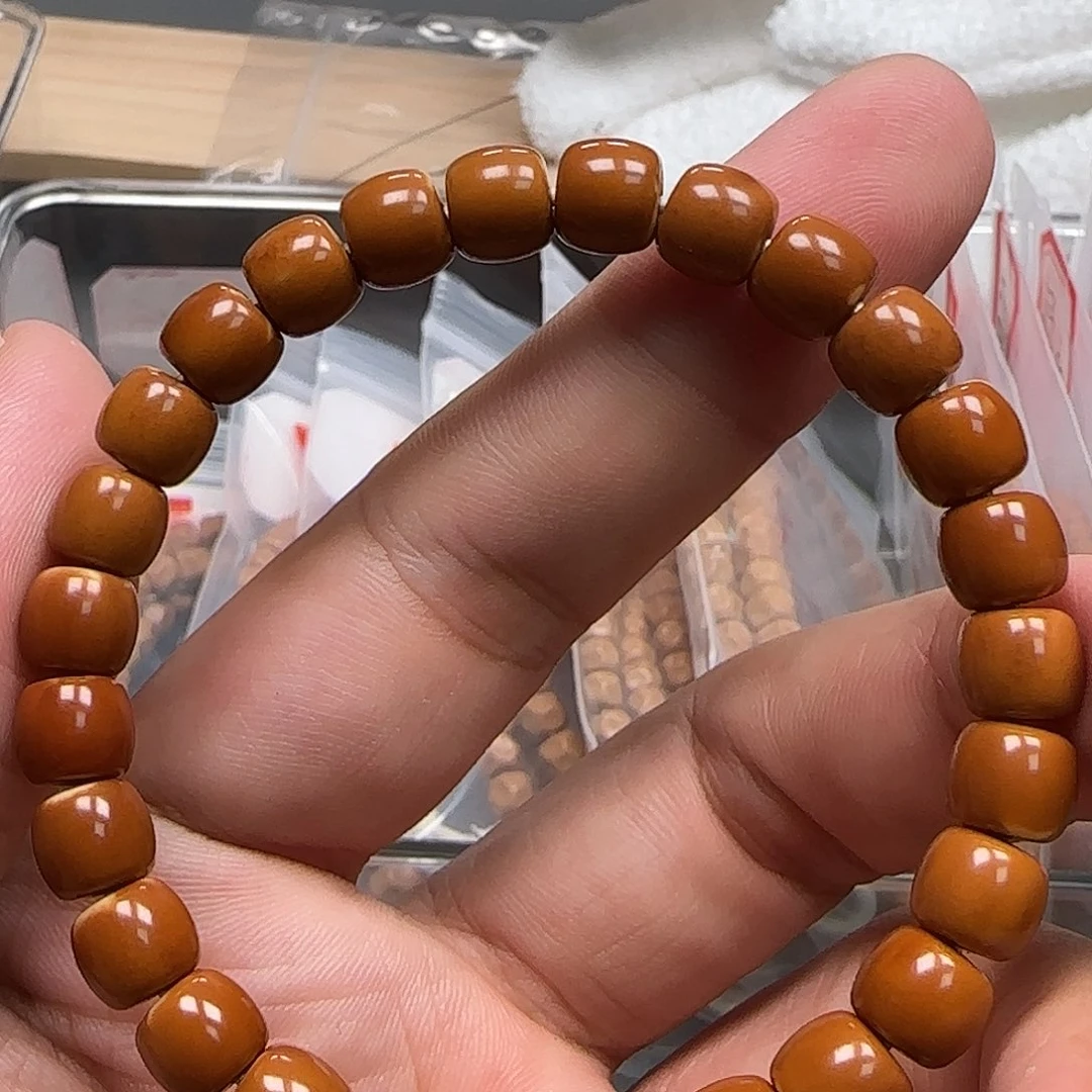 手串/手链橄榄核8.0mm老挝单圈核尖极限弧正三花