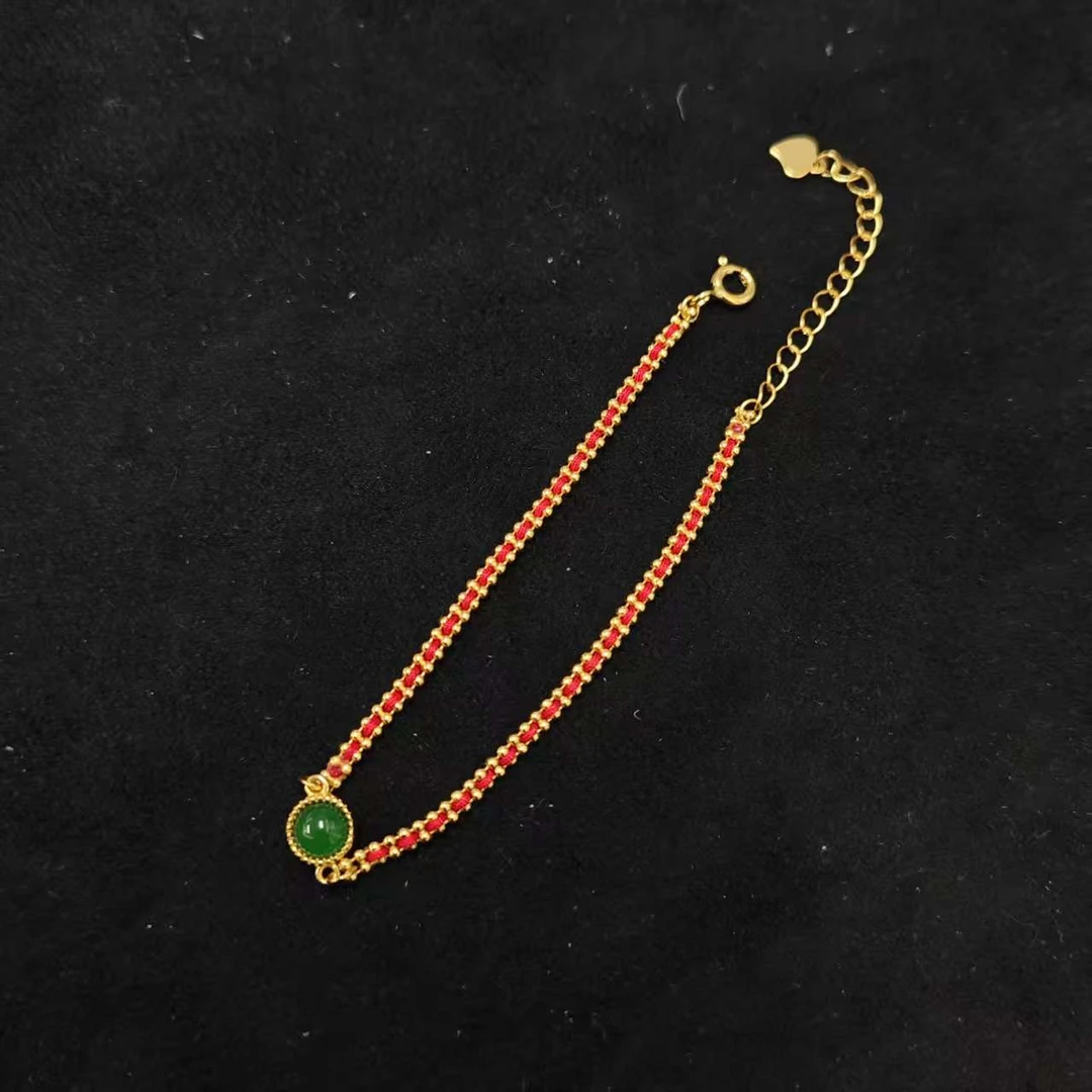 925翡翠圆珠红手链*（多样性发一件）