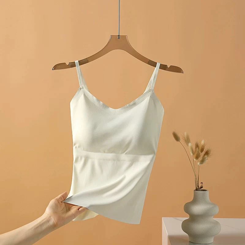 多色简约V领吊带背心时尚百搭经典设计通勤吊带背心内衣内搭