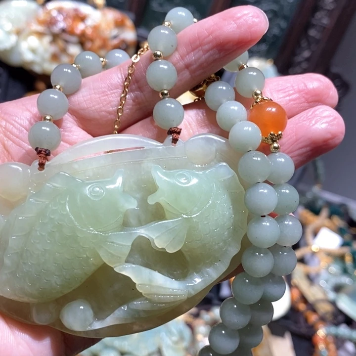 岫玉毛衣链未镶嵌