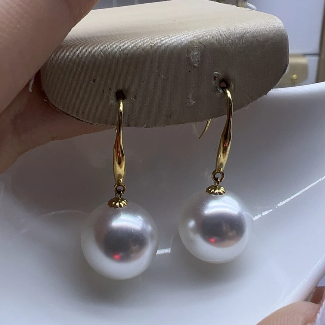 18K金镶嵌耳饰淡水珍珠