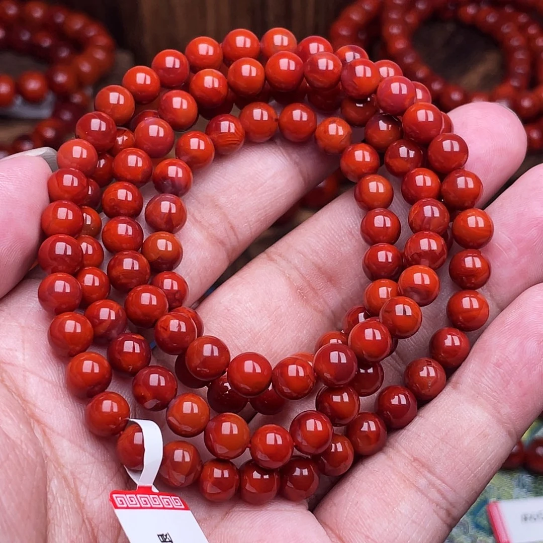 胖***子南红玛瑙未镶嵌珠链南红瓦西卡6多圈108