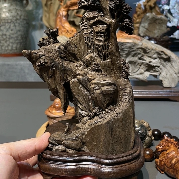 楠木山水工艺品摆件