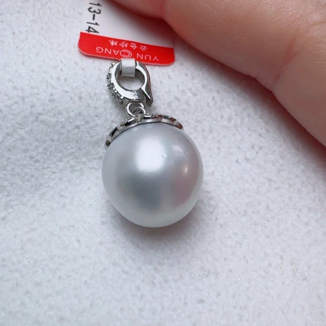 海水珍珠颈饰银S925镶嵌@@v474