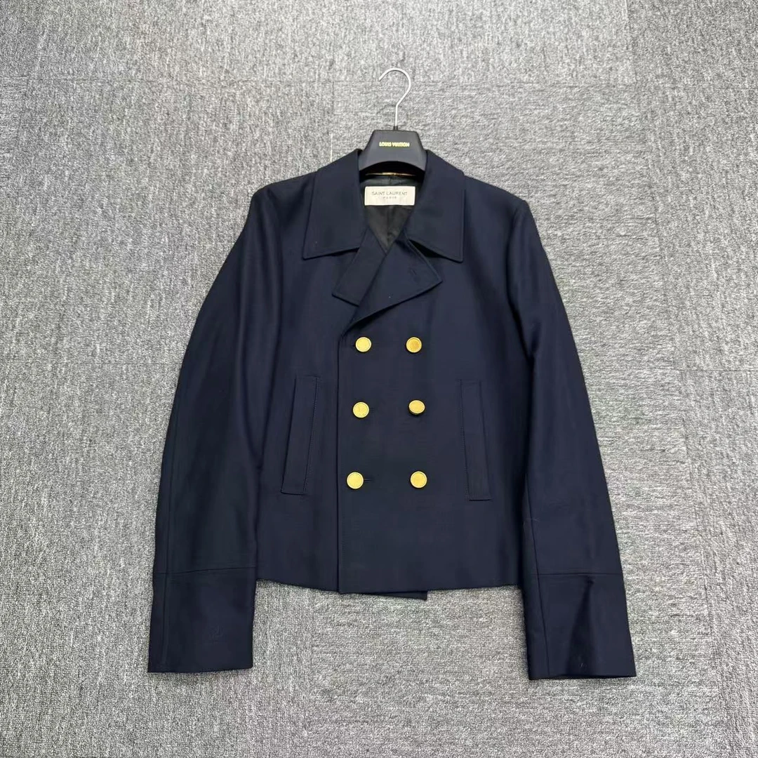 未使用 maje 编码18567  SLP 羊毛双排扣外套 尺码：50码