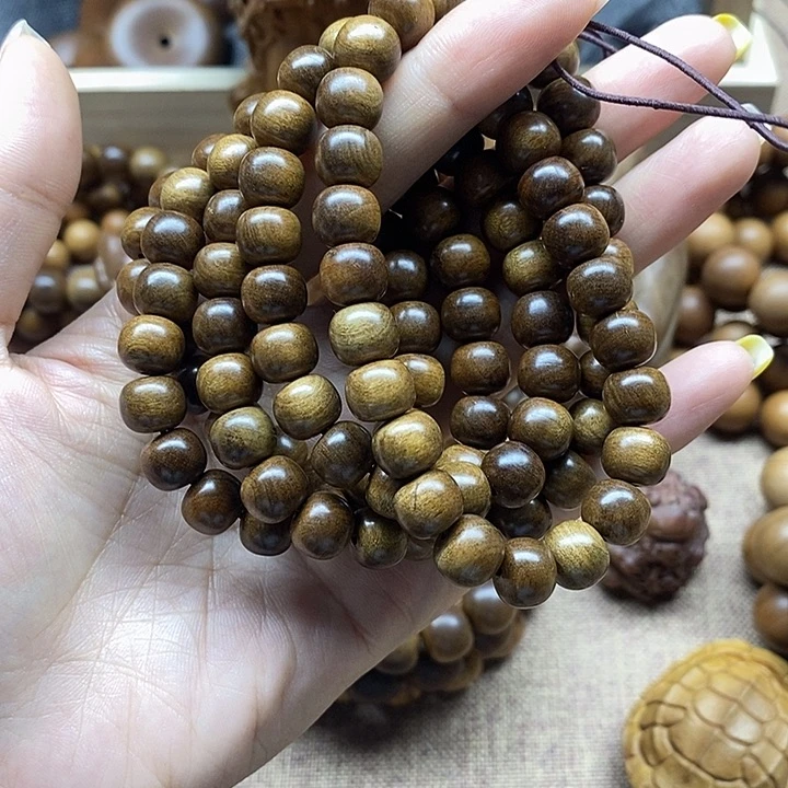 檀香木手串/手链8*9老型 多圈 奶香 微瑕