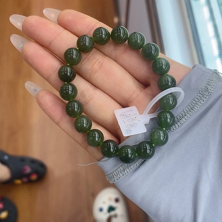 未镶嵌手链和田玉（糖玉）卡10和田玉青海料湖水绿