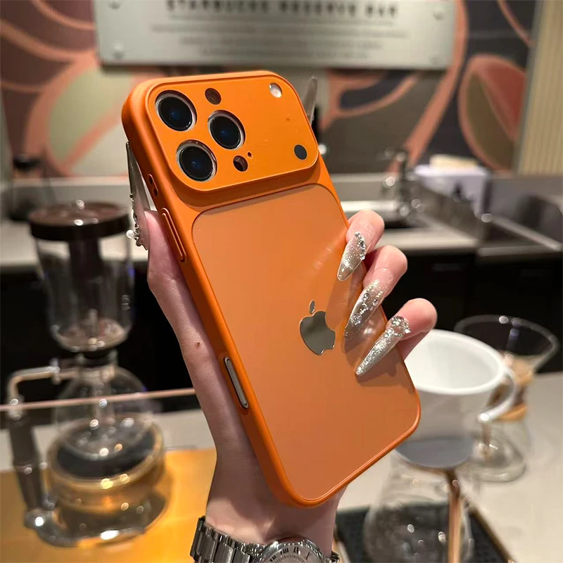 适用苹果16/17promax大视窗磨砂壳秒变17iphone15/14防摔手机壳