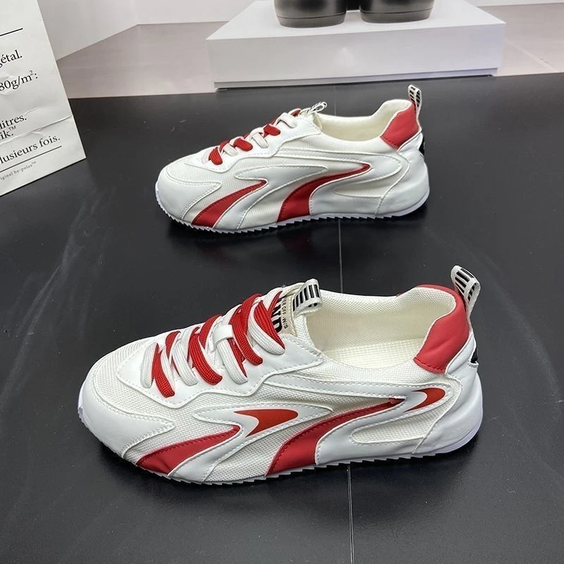 夏季网面增高男鞋2025新款透气防臭鞋子男时尚百搭休闲运动板鞋男