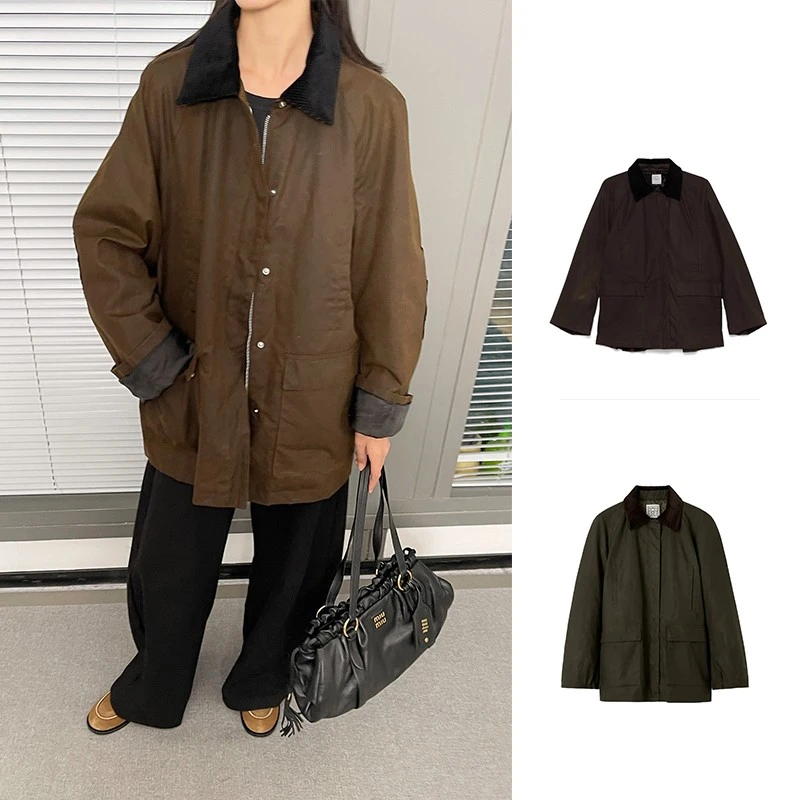 全新未使用  TOTEME 油蜡工装外套 244-WRO4722-FB0320