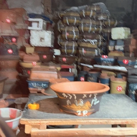 紫砂花盆碗盆两个