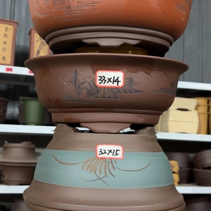 紫砂花盆100-4。