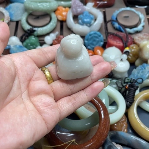 合金石英质玉（黄龙玉）手链