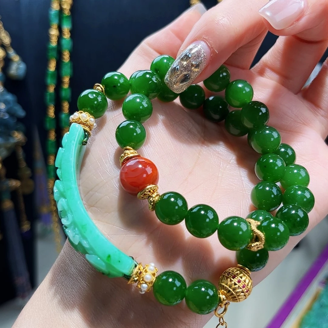 【闪购商品】和田玉（碧玉）手链未镶嵌福利