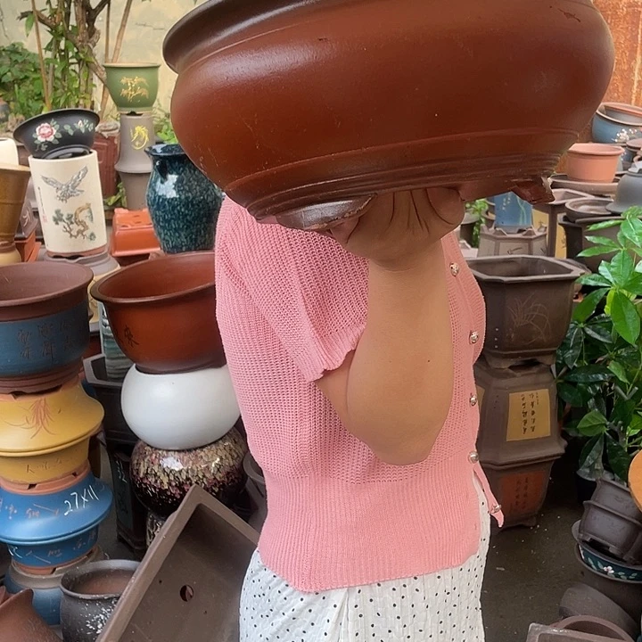 仿古鱼缸小花盆紫砂花盆紫砂