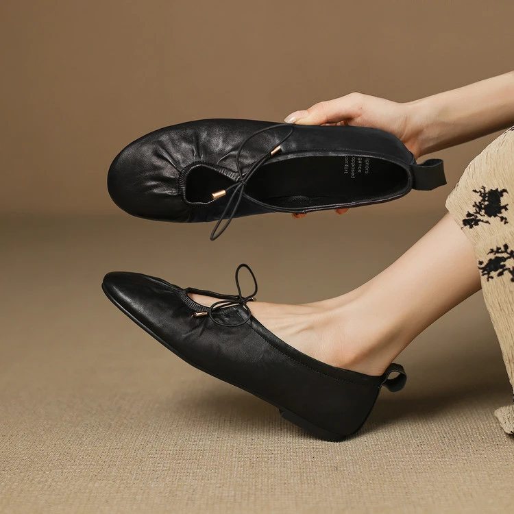 1cm 复古百搭舒适软底玛丽珍鞋春秋通勤休闲简约时尚圆头浅口单鞋