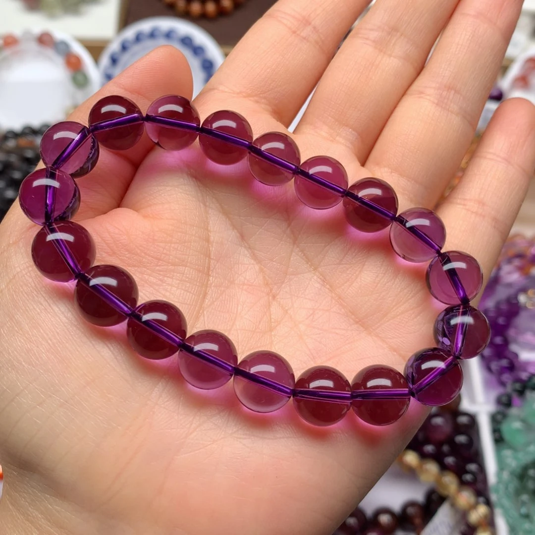 水晶手链未镶嵌巴西紫水晶10.6