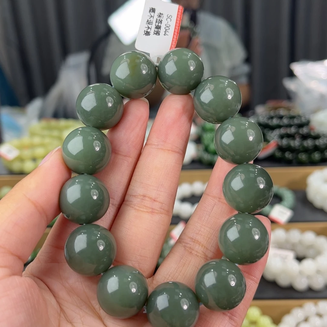 手链未镶嵌和田玉新疆且末蓝卡18圆珠