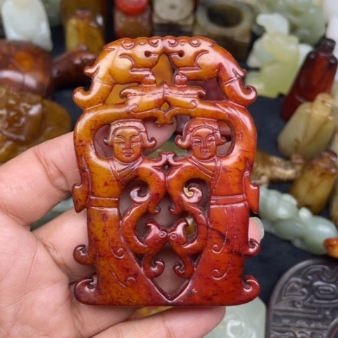 蛇纹石玉未镶嵌颈饰91