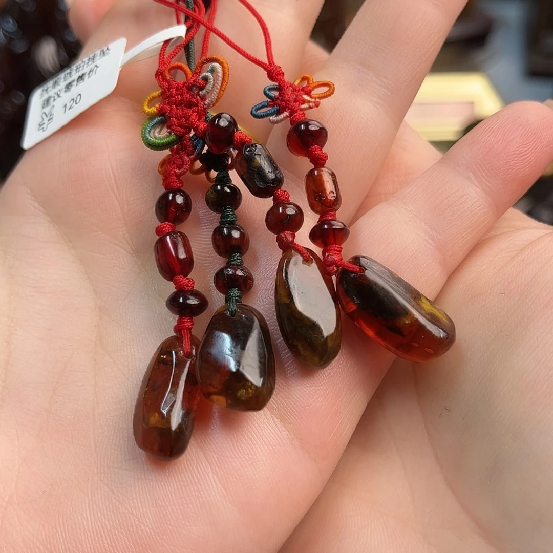 琥珀手链未镶嵌琥珀钥匙链