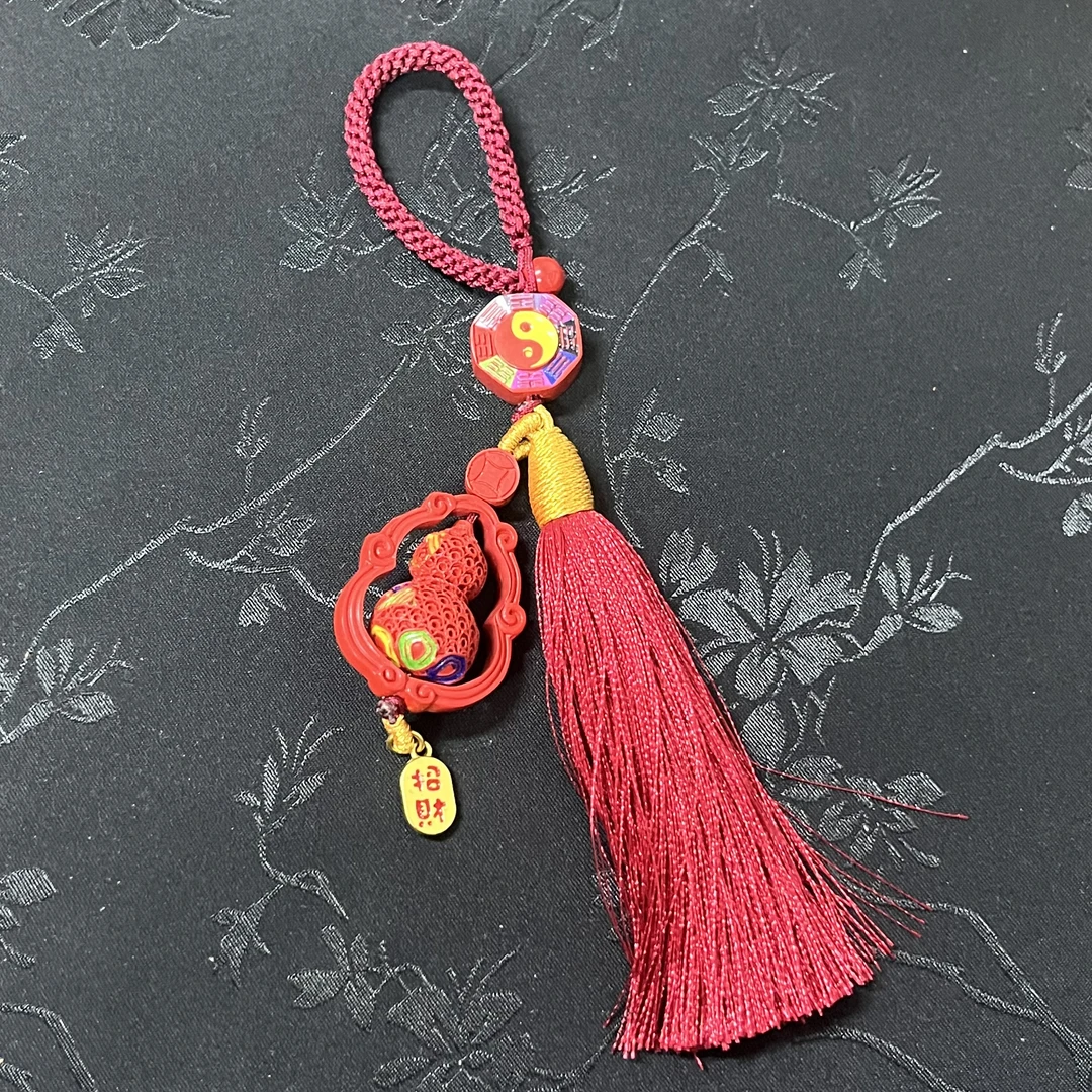 含辰砂工艺品高品质红砂葫芦车挂