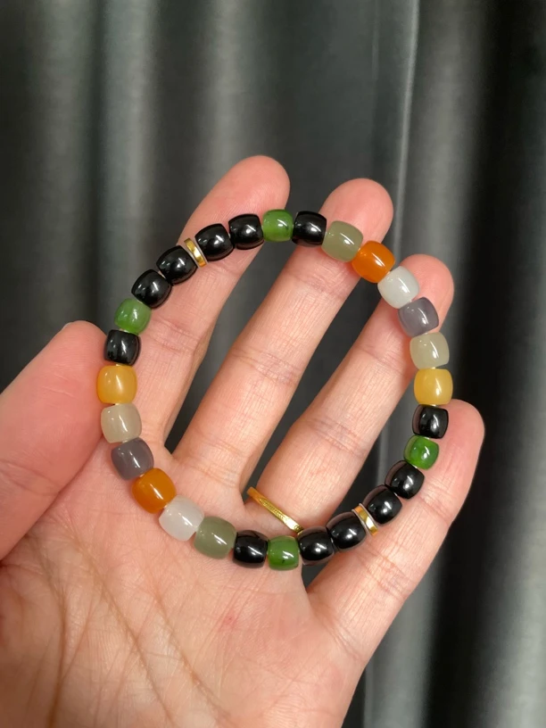 和田玉直切多宝手串