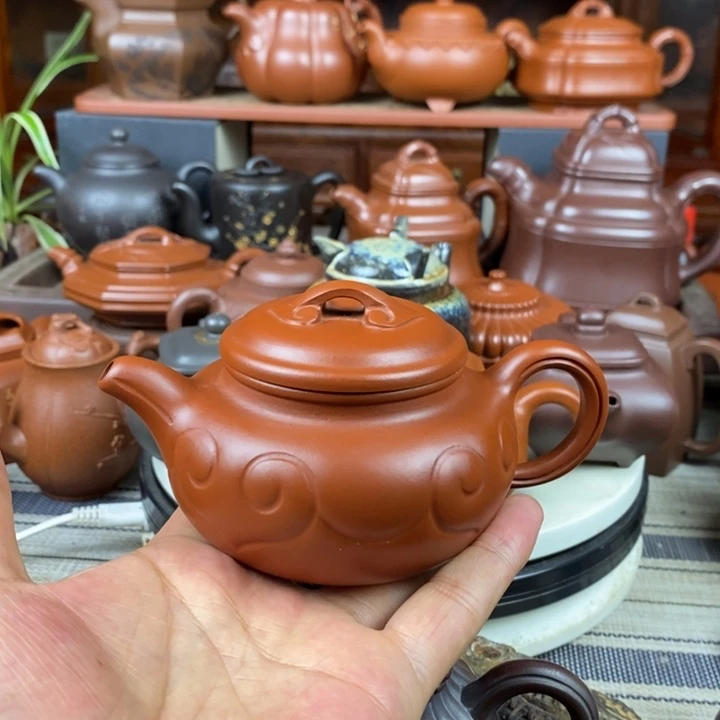 茶壶紫砂仿古如意120-220cc原矿赵庄朱泥特价，