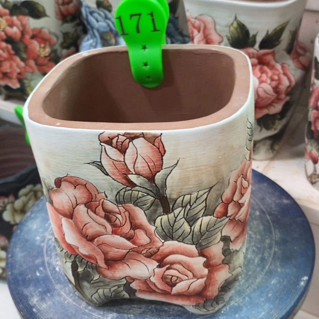 紫砂花盆水晶花盆171
