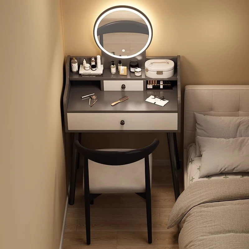 化妆桌梳妆台卧室小户型化妆柜梳妆桌卧室书桌梳妆台家用一体