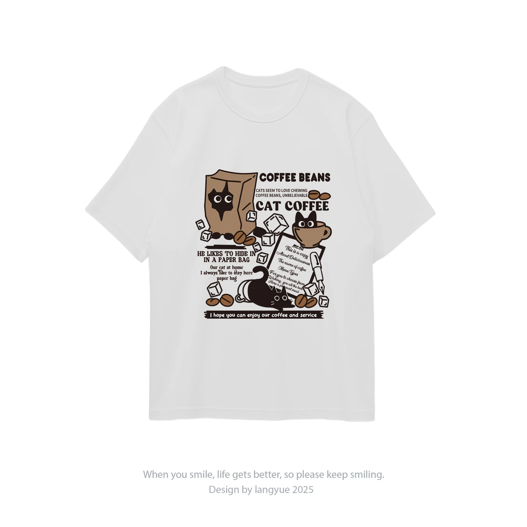 美式重磅日常夏季圆领T恤设计复古休闲短袖百搭男士宽松简约潮男