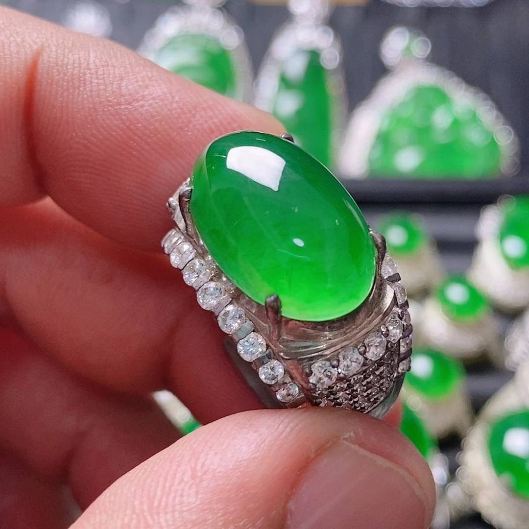 翡翠银S925镶嵌颈饰